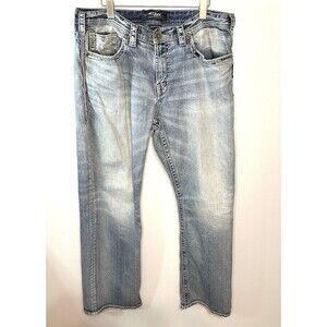 SILVER Grayson Jeans Men's sz 38x32 Light Blue denim Easy Fit Straight Leg pants